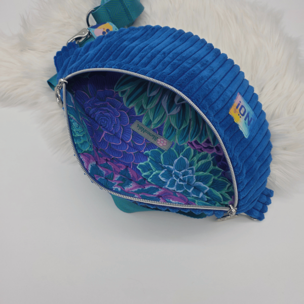 Gürteltasche - "Nö" - Blau Breitcord